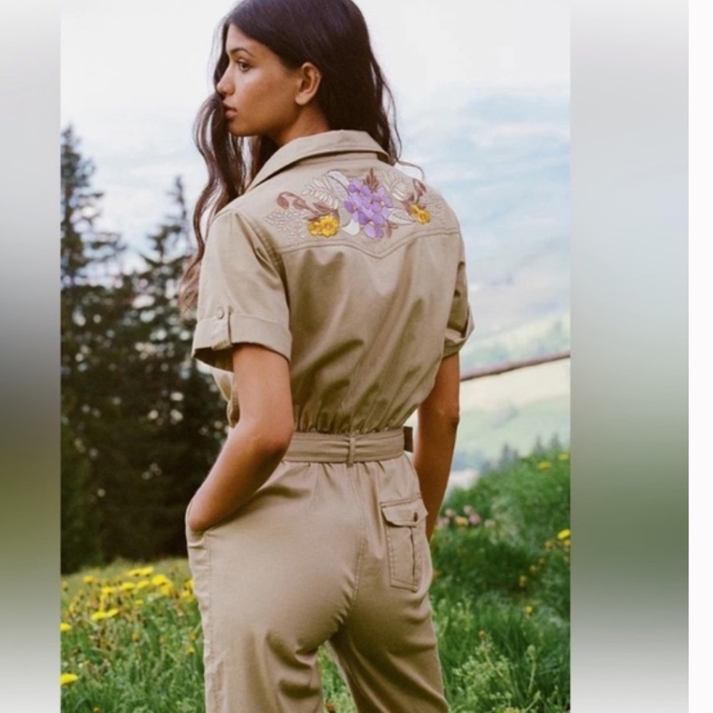 Spell and the Gypsy Spell Foxglove Embroidered Boilersuit 100% cotton